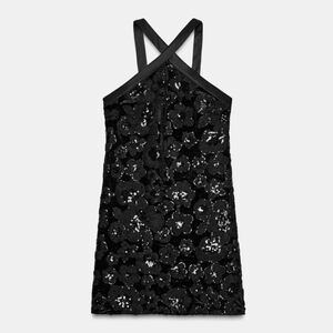 ZARA COMBINATION SEQUIN MINI DRESS